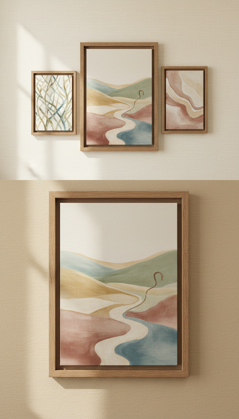 Framed Canvas Print with Psalm 23